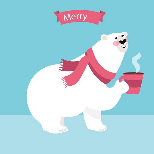 端茶杯的北极熊