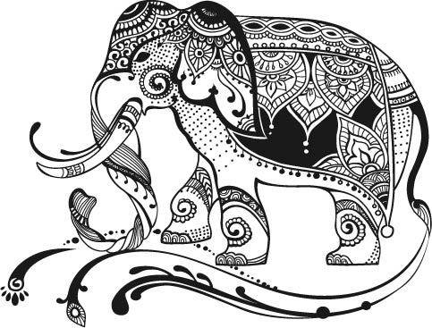 大象花纹素材