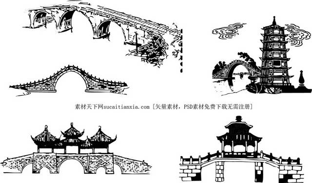 中式建筑素材合集