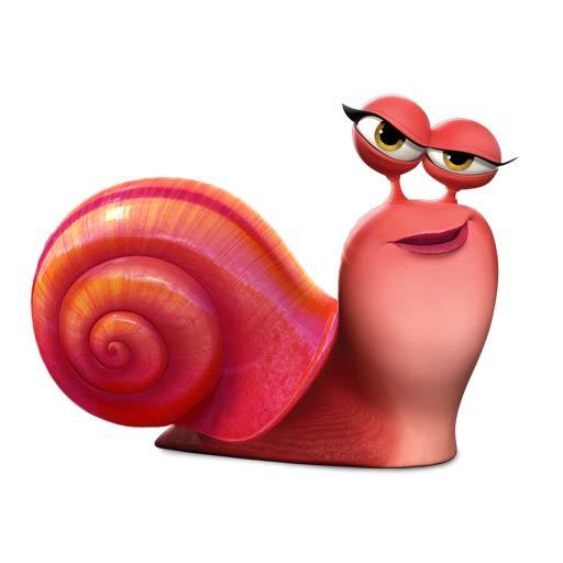 卡通红色蜗牛素材