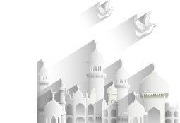 白色伊斯兰建筑元素