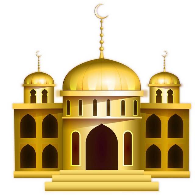 金色伊斯兰建筑素材