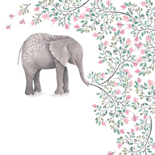 大象花朵创意组合