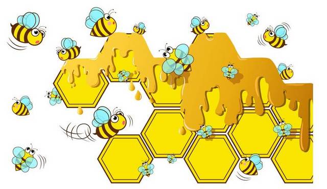 矢量素材卡通小蜜蜂