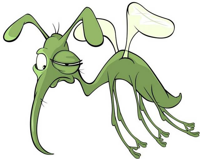 绿色卡通蚊子