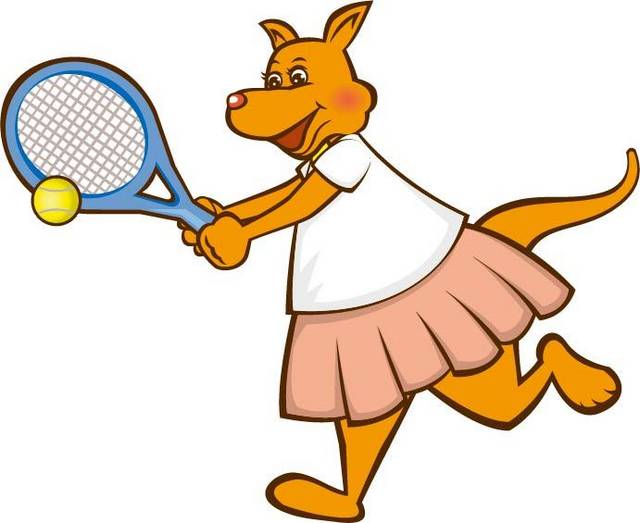 打网球的袋鼠