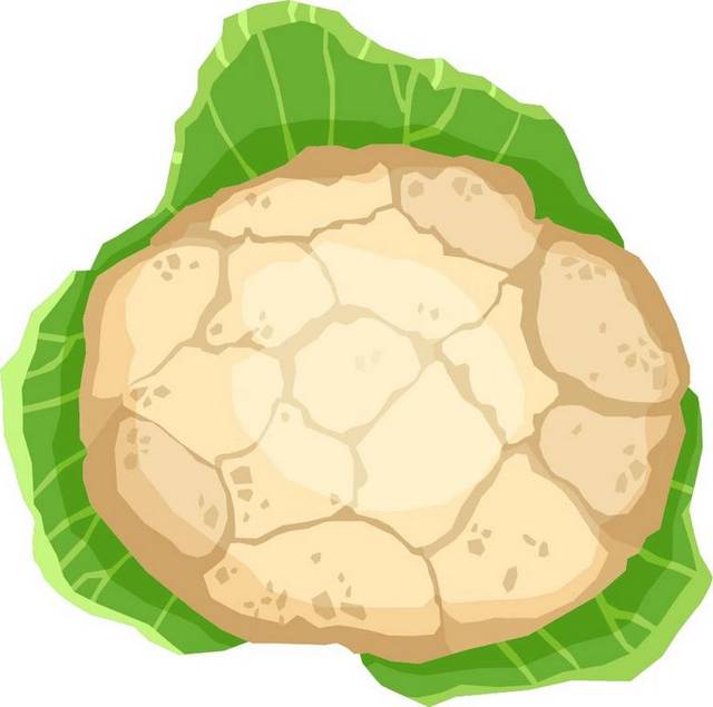手绘蔬菜素材花菜