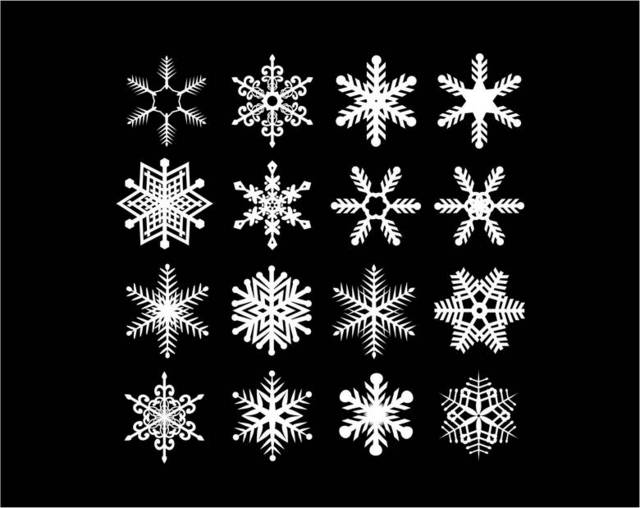 矢量素材白色雪花