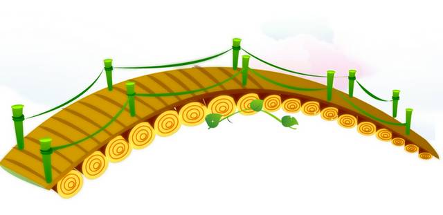 卡通木桥设计元素