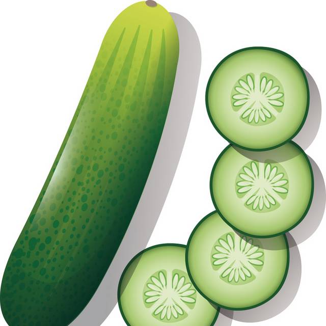 手绘黄瓜素材PNG