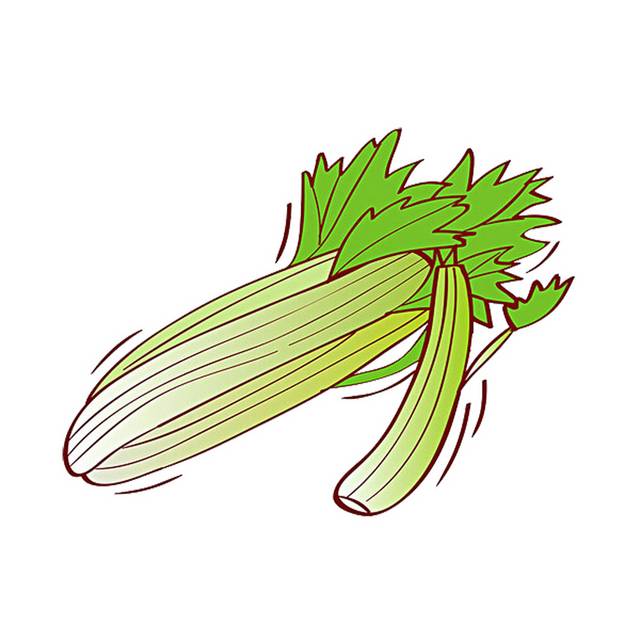 卡通蔬菜芹菜