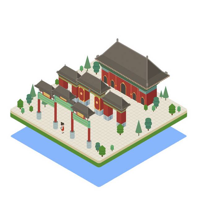 3D寺庙模型素材