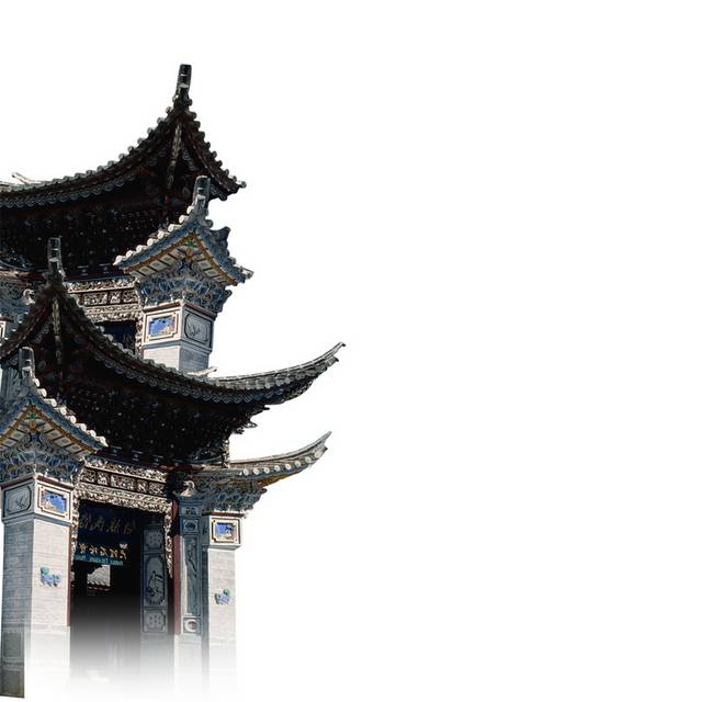 中式房屋屋檐素材