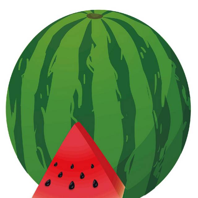 手绘西瓜png免抠素材