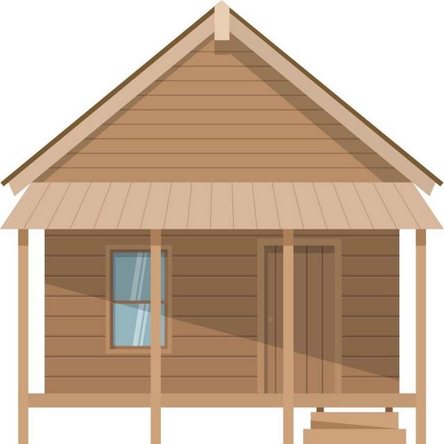 扁平小木屋