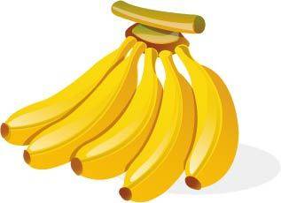 手绘五根香蕉