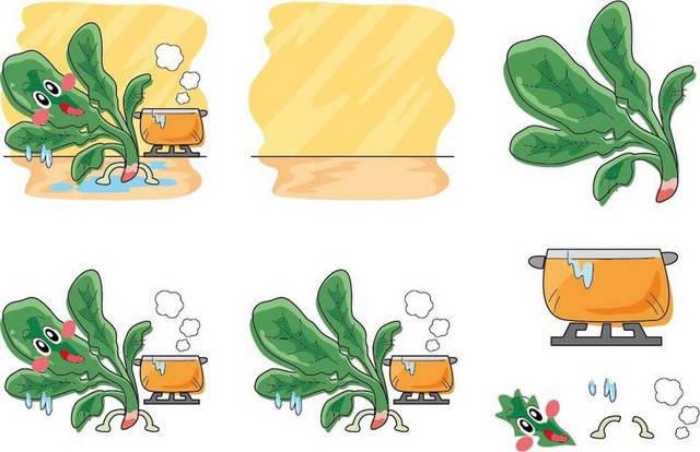 卡通设计菠菜