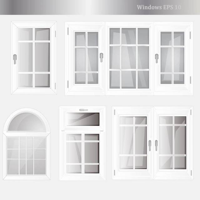 现代白色窗户