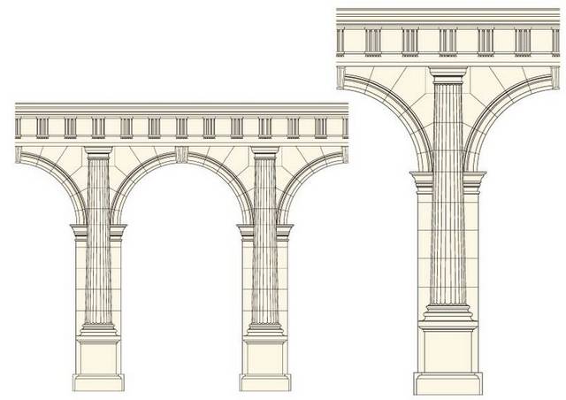 欧式石柱建筑素材