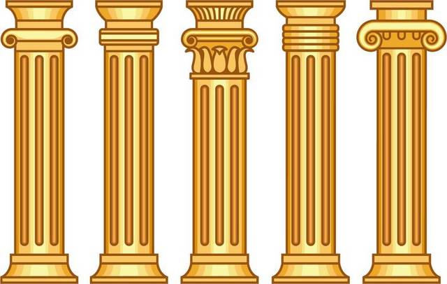 金色石柱