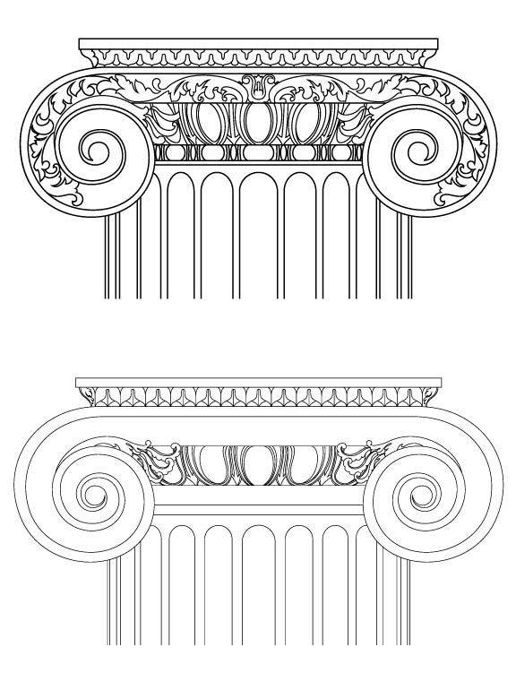 罗马花纹柱