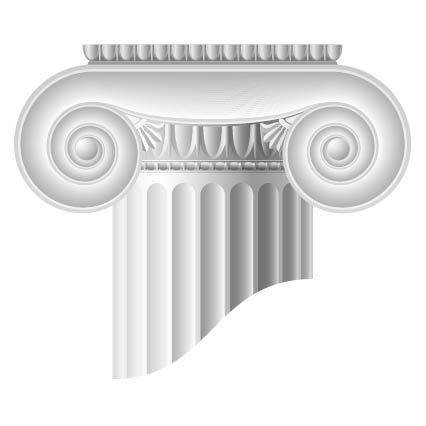 白色罗马柱元素