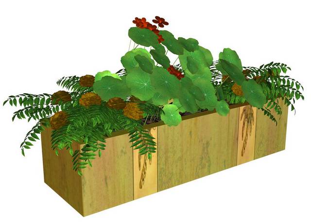木制花坛模型