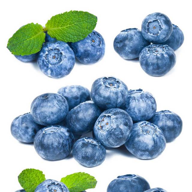 新鲜蓝莓元素