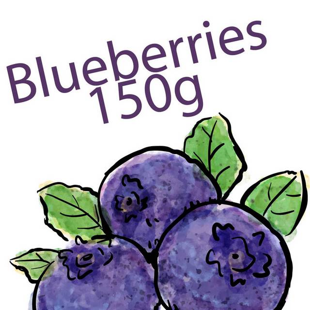 水彩蓝莓设计元素