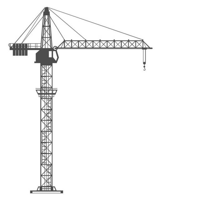 塔吊剪影素材下载