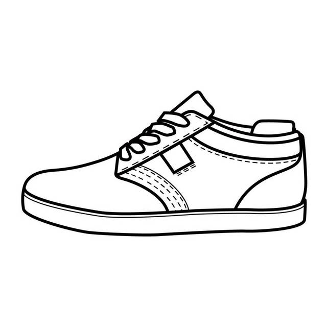 线描板鞋素材