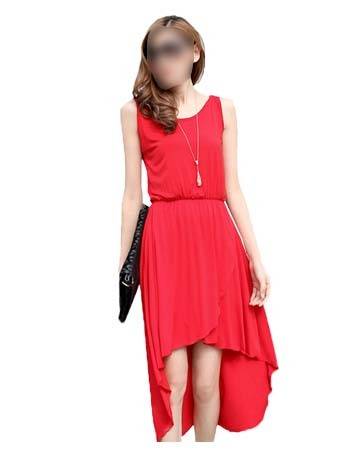 女装素材红色连衣裙