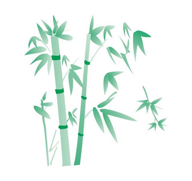 翠绿色竹子素材源文件