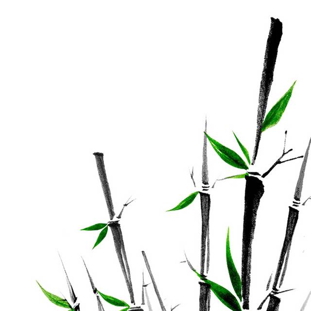 中国水墨风竹子