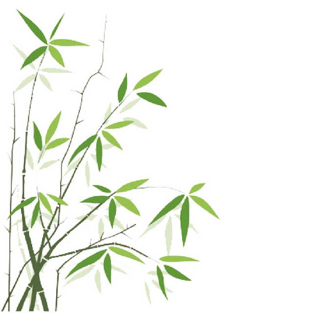 翠绿的竹子元素