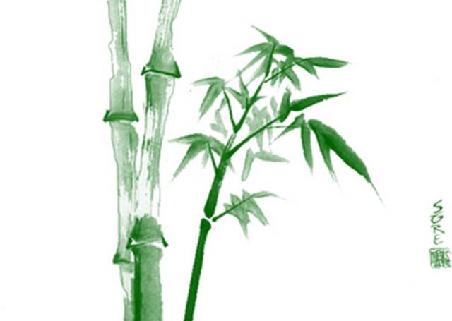 翠绿的竹子元素源文件