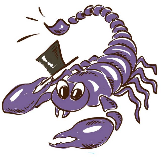 紫色卡通蝎子