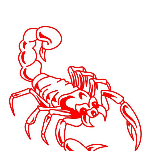 红色线条蝎子