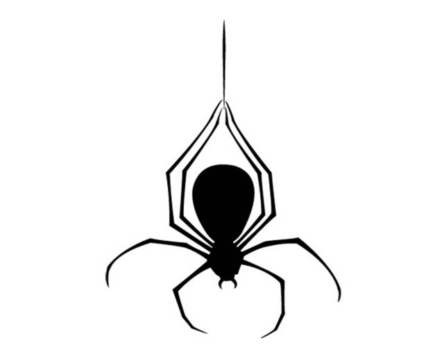 蜘蛛剪影设计元素