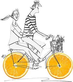 创意橙子插画素材