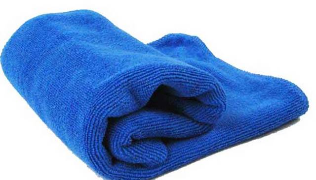 蓝色纤维毛巾素材