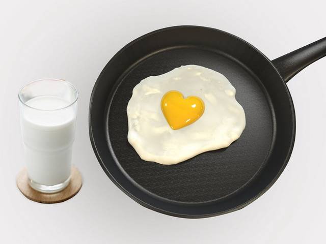 早餐素材鸡蛋牛奶