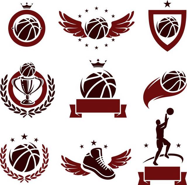 多种篮球标志素材