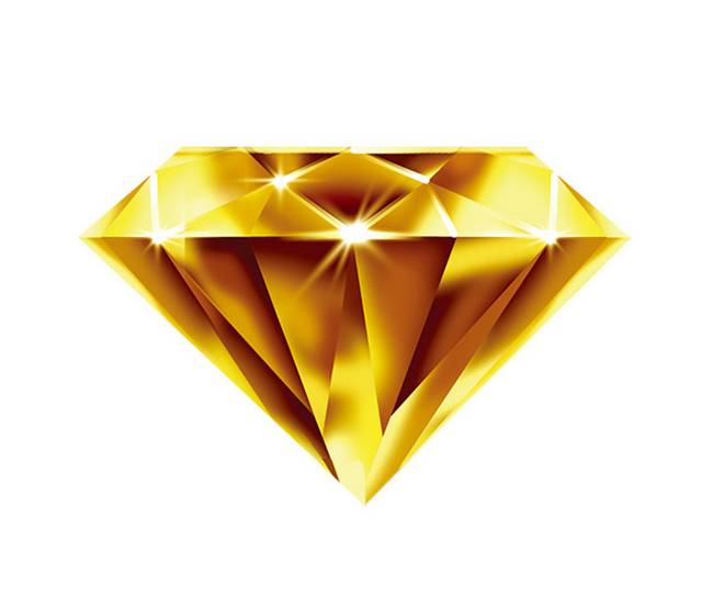 金色彩绘钻石