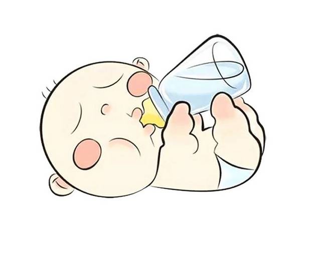 婴儿喝奶素材