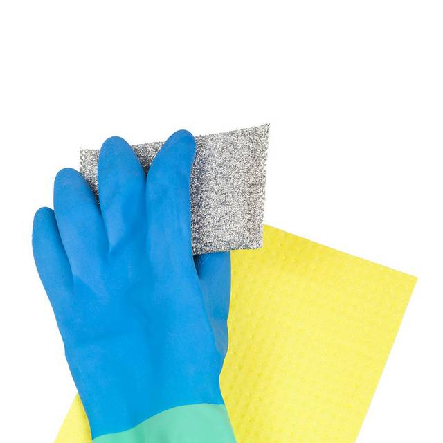 蓝色清洁手套