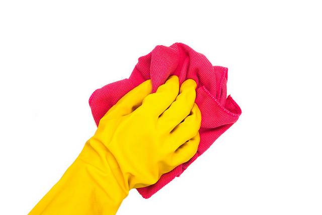 黄色橡胶清洁手套
