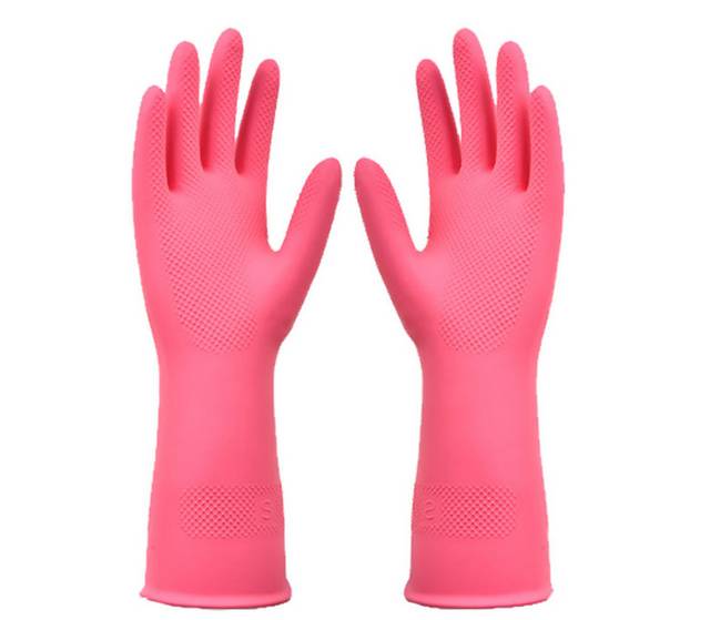 粉色清洁手套