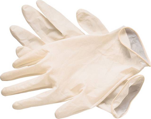 白色橡胶手套