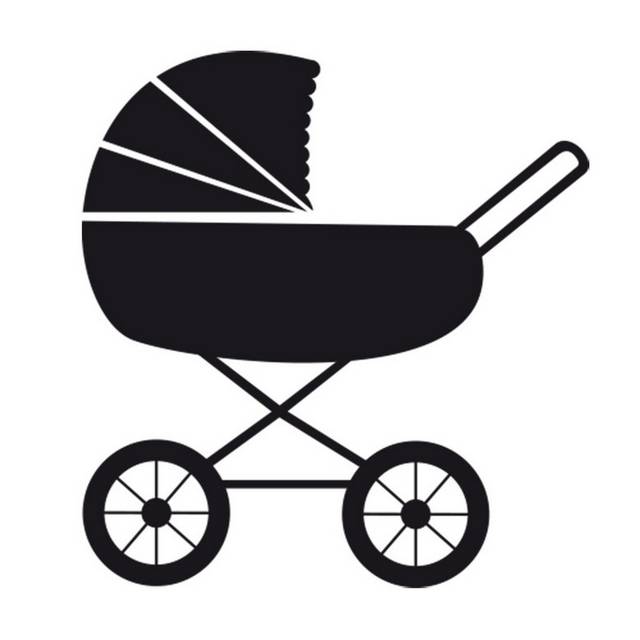 婴儿车图标设计素材
